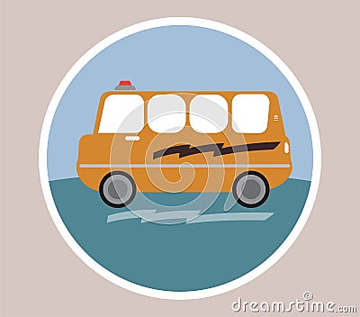 Amphibian bus or land and water touring bus Stock Photo