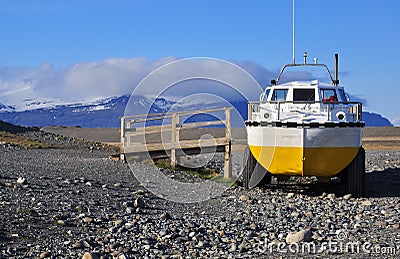 Amphibian Vehicle in Iceland Stock Photo