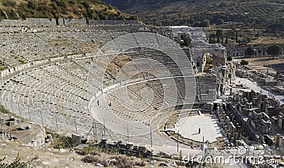 Amphitheater (Coliseum) in Ephesus (Efes) Stock Photo