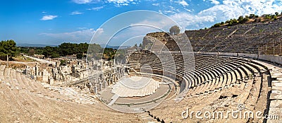 Amphitheater (Coliseum) in Ephesus Stock Photo