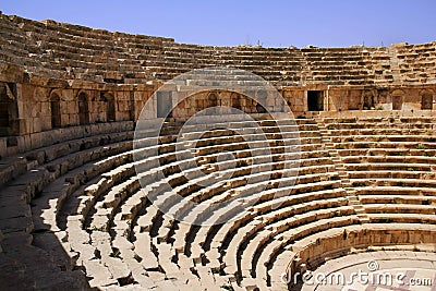 Amphitheater, Jarash, Jordan Stock Photo