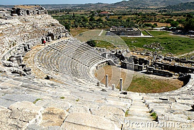 Amphitheater in Milet, Minor Asia, turkey Stock Photo