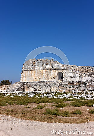 Amphitheater in Miletus Stock Photo