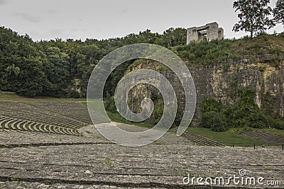 Amphitheater and monument to Silesian insurgents in Mount St. Anne, next to Opole Stock Photo