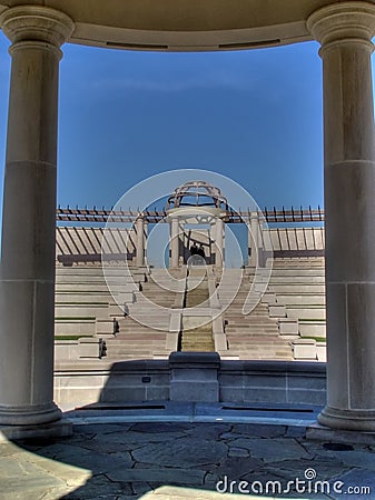 Amphitheater in the park Stock Photo