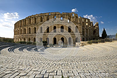 Amphitheatre of El Jem Stock Photo