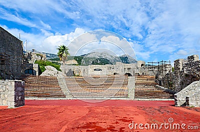 Amphitheatre in fortress Kanli Kula, Herceg Novi, Montenegro Stock Photo