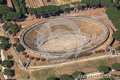 Amphitheatre of Pompeii Stock Photo