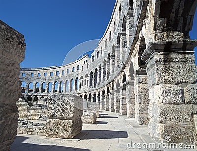 Amphitheatre, Pula Stock Photo