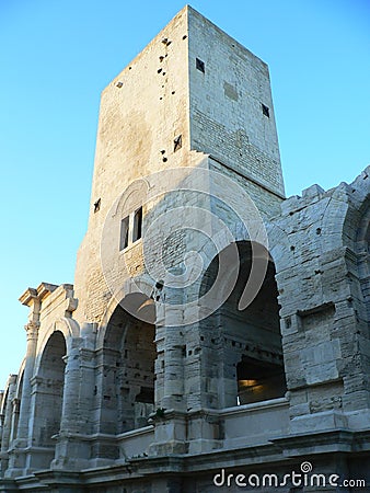 Amphitheatre romain, Arles ( France ) Stock Photo