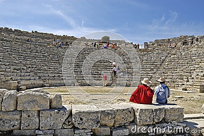 Amphitheatre in Segesta Sicily Editorial Stock Photo