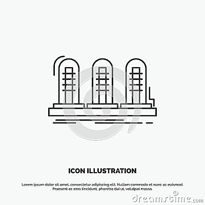 amplifier, analog, lamp, sound, tube Icon. Line vector gray symbol for UI and UX, website or mobile application Vector Illustration