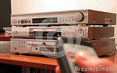 Amplifier and remote 2 Stock Photo