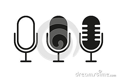 Amplify your voice and capture crystal-clear audio with this collection of vector illustrations featuring microphones. These Vector Illustration