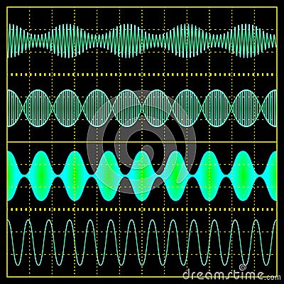 Amplitude Modulation Vector Illustration