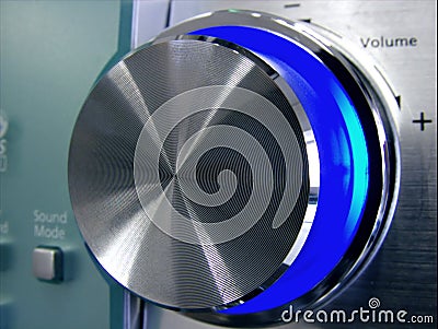 Amplituner Volume Button Stock Photo