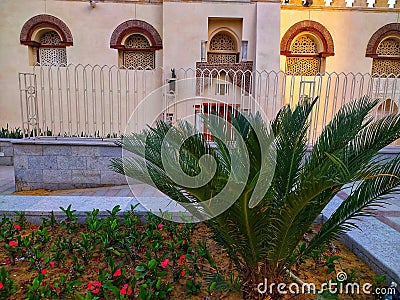 Amr Ibn Al-Aas Mosque in Cairo in Egypt Stock Photo