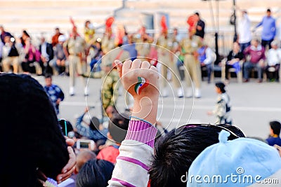 Fist with indian flag Editorial Stock Photo