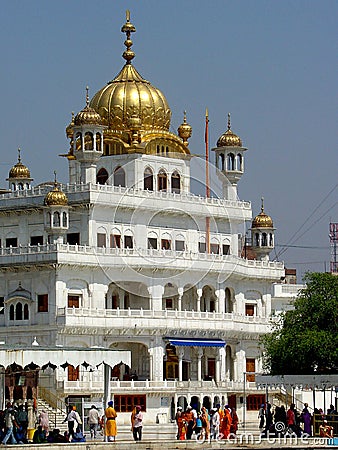 Amritsar, Punjab, India, April 29, 2005, Akal Takht in Sri Harmandir Sahib Editorial Stock Photo