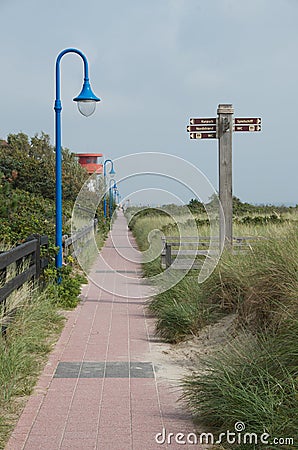 Amrum walkway Stock Photo