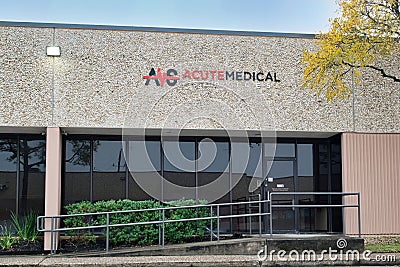 AMS Acute Medical Services office building exterior in Houston, TX. Editorial Stock Photo