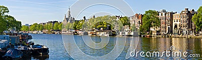 Amstel River, Amsterdam Editorial Stock Photo