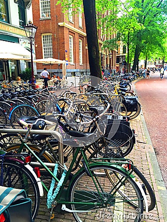 Amsterdam bikes Editorial Stock Photo