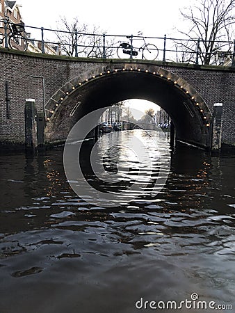 Amsterdam canals in winter Stock Photo