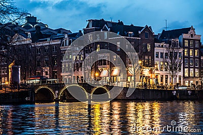Amsterdam Canal Houses Editorial Stock Photo