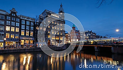 Amsterdam canal Editorial Stock Photo