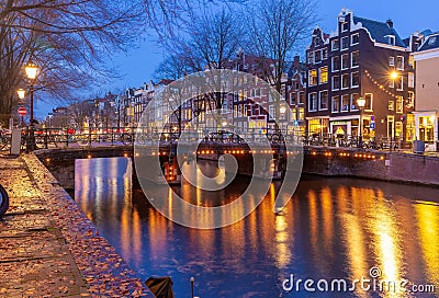 Amsterdam canal Leidsegracht Stock Photo