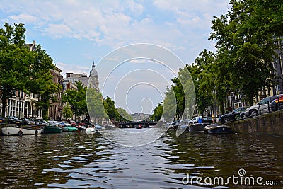 Amsterdam canals Editorial Stock Photo