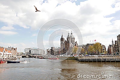 Amsterdam canals Editorial Stock Photo