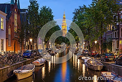 Amsterdam canals Editorial Stock Photo