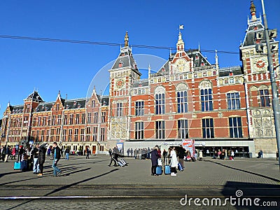 Amsterdam central station Editorial Stock Photo