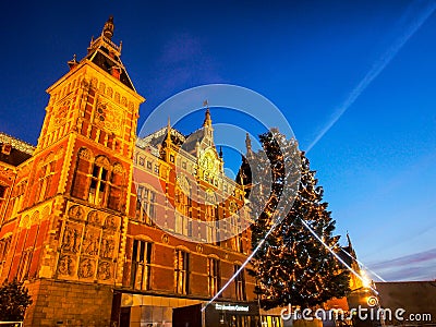 Amsterdam central train station Editorial Stock Photo