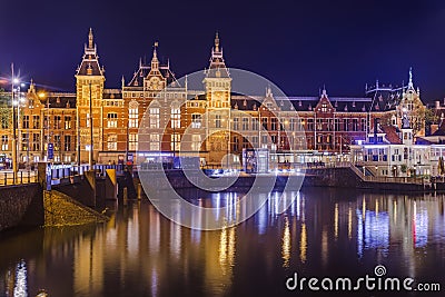 Amsterdam Central train station - Netherlands Editorial Stock Photo