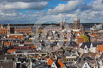 Amsterdam cityscape - Netherlands Editorial Stock Photo