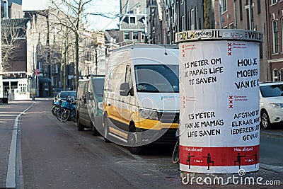 Amsterdam during Covid-19 quarantine Editorial Stock Photo