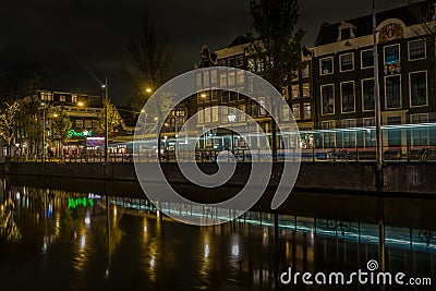 Typies amsterdam, a great city with lots of water, old buildings and colors Editorial Stock Photo