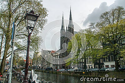 De Krijtberg Kerk English: Catholic Church of Saint Francis Xavier in Amsterdam. Editorial Stock Photo