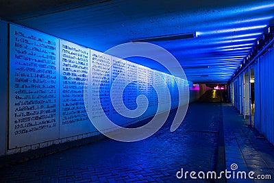 Amsterdam Light Festival 2016 - Sonar Light Pulse Editorial Stock Photo