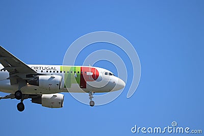 Amsterdam, the Netherlands - August, 7th 2020: CS-TTR TAP - Air Portugal Airbus A319 Editorial Stock Photo