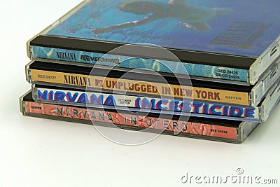 Albums of Nirvana Editorial Stock Photo