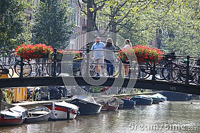 Amsterdam summer view Editorial Stock Photo