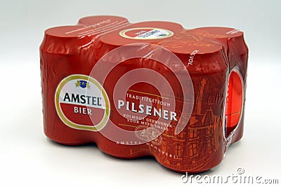 Amstel beer six pack. Editorial Stock Photo