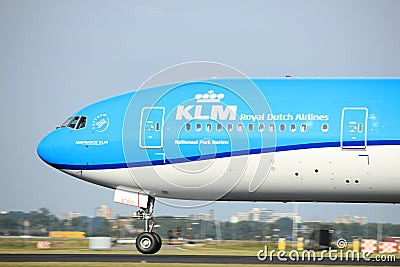 Amsterdam the Netherlands - July 6th, 2017: PH-BVS KLM Royal Dutch Airlines Boeing 777-300 Editorial Stock Photo