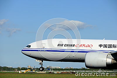 Amsterdam the Netherlands - May 3rd 2018: B-2098 Air China Cargo Boeing 777F Editorial Stock Photo