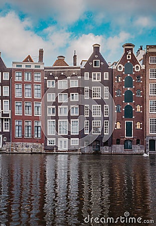 Stunning Canal Houses in Amsterdam Editorial Stock Photo