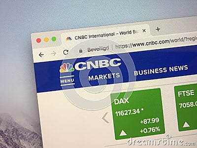 Website of CNBC Editorial Stock Photo